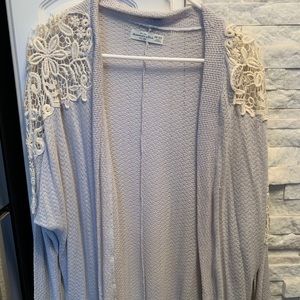 Crochet Shoulder Cardigan Abercrombie & Fitch